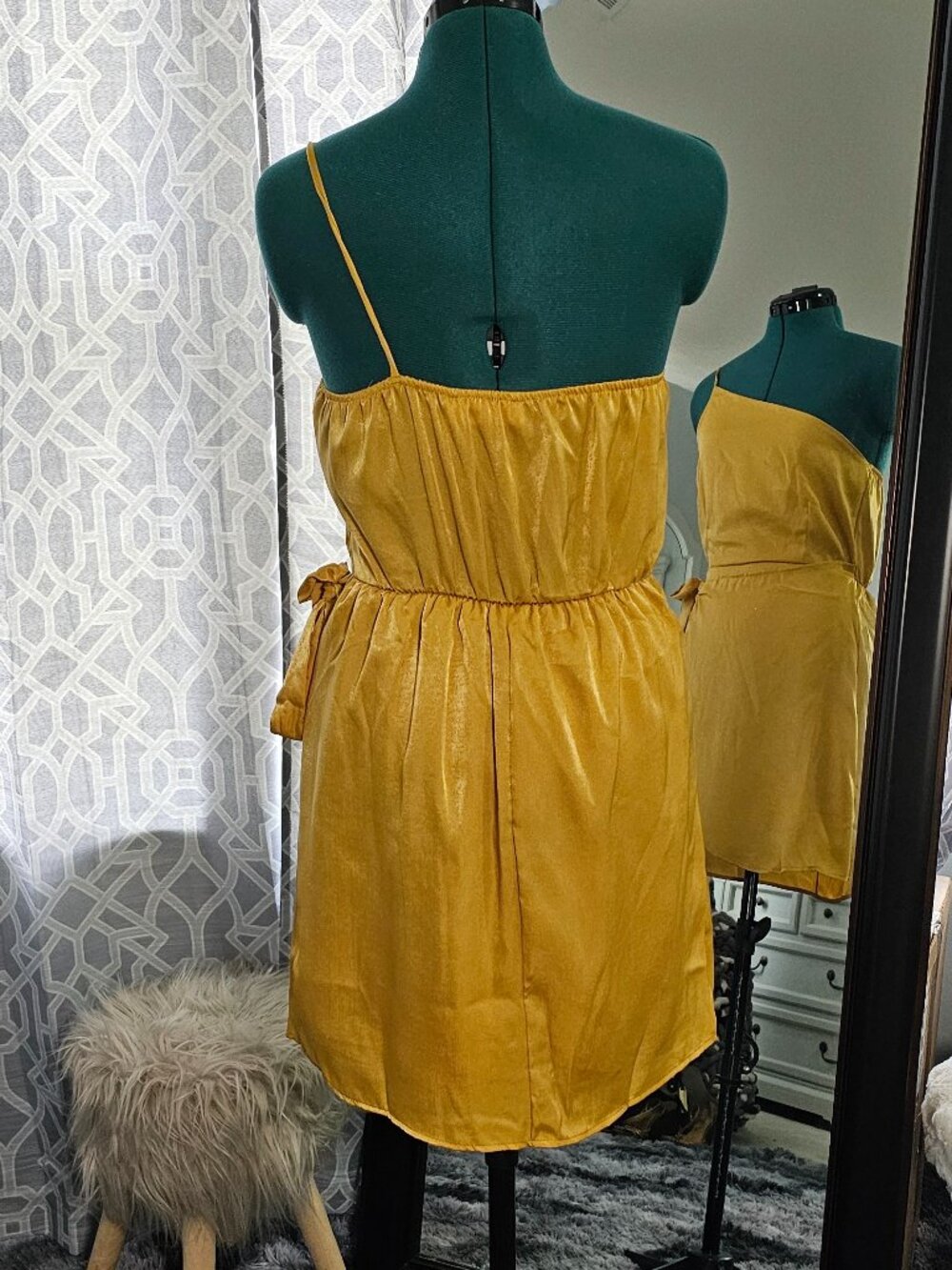 Peach Love California One‑Shoulder Wrap Dress – Size S - NWOT - Picture 3 of 6